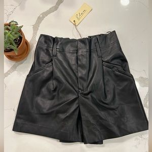 Elan Black High Waist Women Shorts